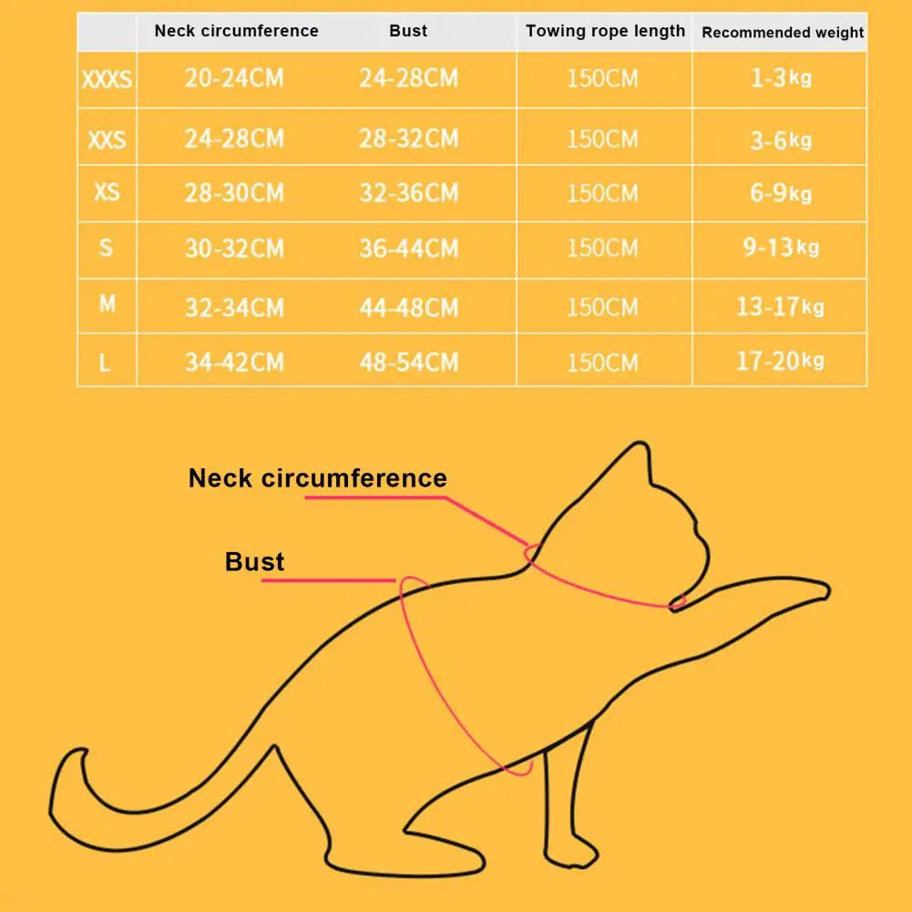 Einstellbare Katze Hund Harness Leine Pet Anti-Flucht Geschirre Soft Atmungsaktive Weste Dog Harness Im Freien