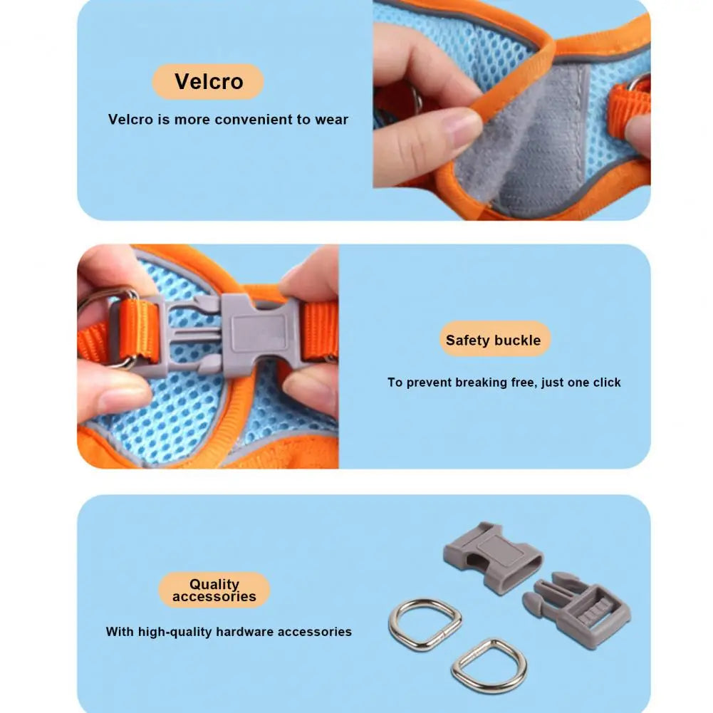 Einstellbare Katze Hund Harness Leine Pet Anti-Flucht Geschirre Soft Atmungsaktive Weste Dog Harness Im Freien